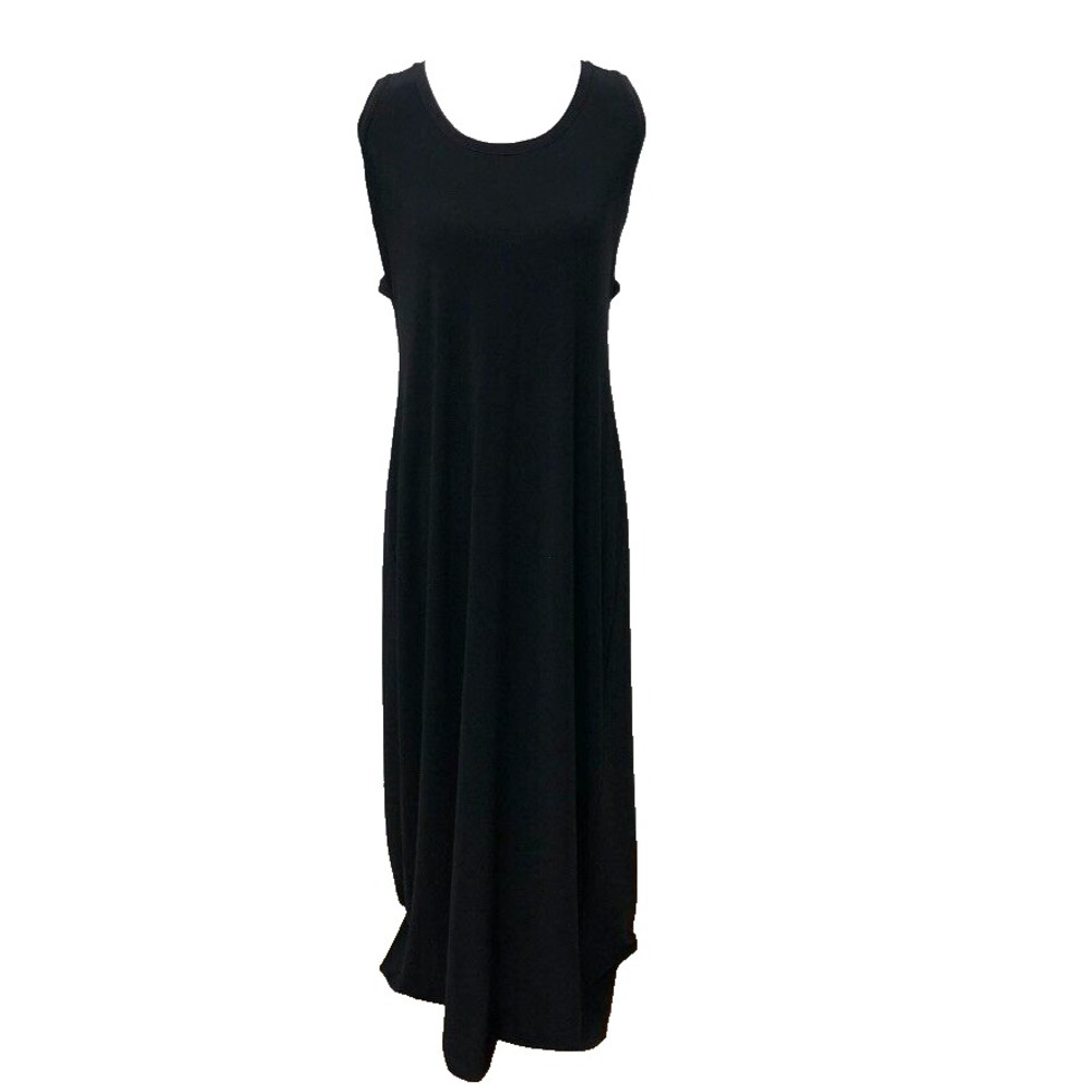 Kamali Kulture Maxi Dress Womens XL Black Sleeveless Open Back Stretch Party
